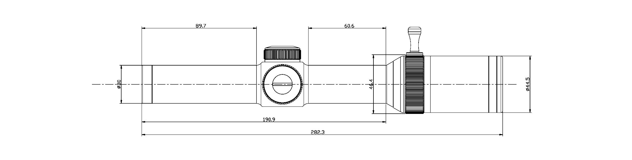 размеры Прицел оптический BRITE  LPVO 1-10X24 IFR